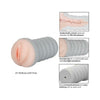 California Exotic Novelties Ribbed Gripper Tight Pussy Ivory Beige Stroker - Model XR-2021 - Male Masturbation Toy for Intense Pleasure - Realistic Dual Density Pure Skin Material - Waterproo - Adult Naughty Store