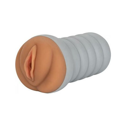 California Exotic Novelties Ribbed Gripper Tight Pussy Brown Stroker - Model RGTP-001 - Male Masturbation Toy for Intense Pleasure - Adult Naughty Store