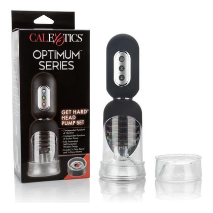 California Exotic Novelties Optimum Series Get Hard Head Pump Set - Male Vibrating Penis Pump for Intense Pleasure - Model GH-300 - Black
