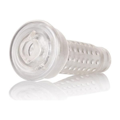 Cal Exotics Optimum Stroker Pump Sleeve Pussy Clear - Ultimate Pleasure for Men: Introducing the Optimum Series Stroker Pump Sleeve - Adult Naughty Store