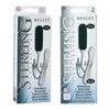 Sterling Collection Velvet Slimline Bullet Black - Powerful Clitoral Stimulator for Intense Pleasure - Adult Naughty Store