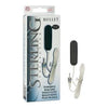 Sterling Collection Velvet Slimline Bullet Black - Powerful Clitoral Stimulator for Intense Pleasure - Adult Naughty Store