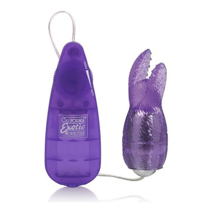 Pocket Exotics Snow Bunny Bullet Purple Vibrator - Intense Dual Action Pleasure for Her