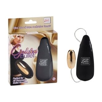 Swedish Erotica Golden Bullet Vibrating Mini Massager - Model GB-2000 - Unisex - Clitoral and G-Spot Stimulation - Gold