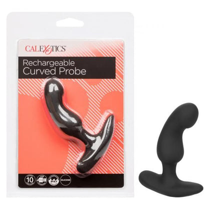 California Exotic Novelties Rechargeable Curved Probe SE-1234-05-2 - Silicone Anal Pleasure Toy for Her or Him - Intense Black Bliss