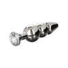 California Exotic Novelties Starfucker Beaded Plug - Model E-1245-15-3 - Male Anal Pleasure - Black and Silver - Adult Naughty Store