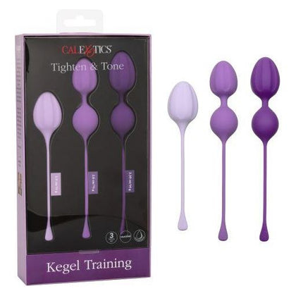 Cal Exotics Kegel Training 3 Piece Set - Advanced Pelvic Floor Strengthening Kit for Women - Purple