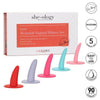 California Exotic Novelties She-ology 5 Piece Wearable Vaginal Dilator Set - Model 5WD-001 - Women's Pelvic Health and Pleasure - Lavender - Adult Naughty Store