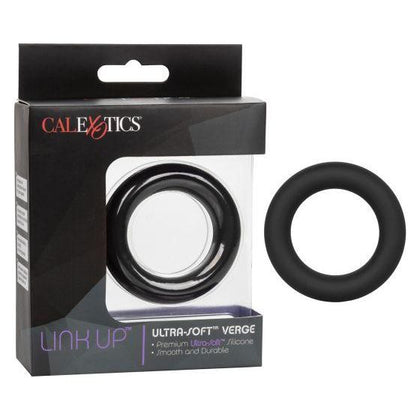 California Exotic Novelties Link Up Ultra Soft Verge Black Silicone Cock Ring - Model LUV-001 - For Men - Enhances Stamina and Sensitivity - Superior Erection Support - Green