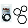 Introducing the Exquisite Pleasure Co. Black Rubber Cock Ring Set - Model X3 - For Men - Enhances Pleasure and Performance - 3 Piece Set - Black - Adult Naughty Store