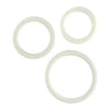 Introducing the Luxe Pleasure Rubber Ring Set - White, the Ultimate Enhancer for Intimate Moments - Adult Naughty Store