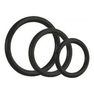 Introducing the SensaRings Tri-Rings Set of 3 Black Erection Enhancer Rings for Men - Ultimate Pleasure and Stamina Support - Adult Naughty Store