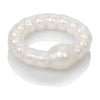 California Exotic Novelties Pearl Beaded Prolong Cock Ring White - Enhance Erection, Control Climax, Stimulate Clitoris - Adult Naughty Store