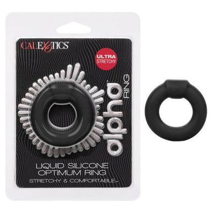 Alpha Liquid Silicone Optimum Ring - Ultra Plush Men's Black Cock Ring for Explosive Pleasure SE-1492-17-2 - Adult Naughty Store