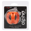 Alpha Liquid Silicone Tri-Ring - Premium Orange Cock Ring for Men's Sensual Pleasure - Adult Naughty Store