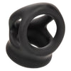 Alpha Liquid Silicone Dual Cage & Ring - Powerful Pleasure Enhancer for Men - Black - Adult Naughty Store