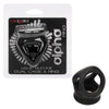 Alpha Liquid Silicone Dual Cage & Ring - Powerful Pleasure Enhancer for Men - Black - Adult Naughty Store