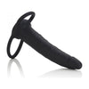 California Exotic Novelties Love Rider Dual Penetrator Black Silicone Strap-On System - Adult Naughty Store