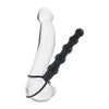 California Exotic Novelties Silicone Love Rider Beaded Dual Penetrator - Model XR-9876 - Dual Pleasure for Her and Him - Black - Adult Naughty Store