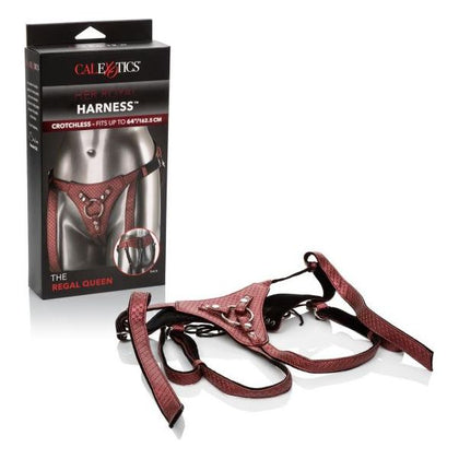 California Exotics Her Royal Harness The Regal Queen Red Crotchless Strap-On - Model XR-1001 - For Women - Pleasure in Style
