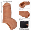 Packer Gear Ultra Soft Silicone STP Packer - 5in Brown - FTM Stand to Pee Prosthetic