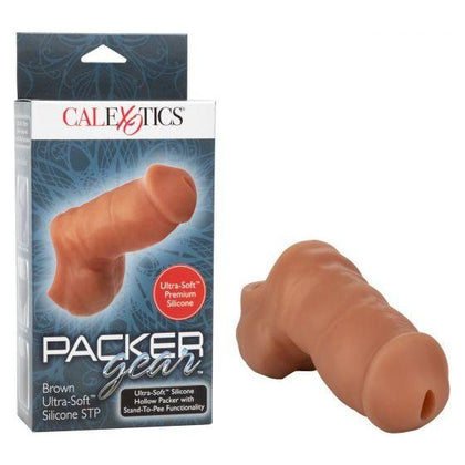 Packer Gear Ultra Soft Silicone STP Packer - 5in Brown - FTM Stand to Pee Prosthetic - Adult Naughty Store