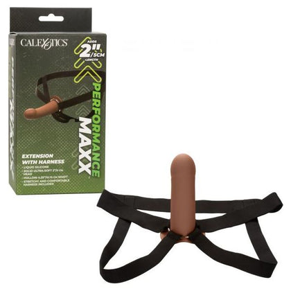 California Exotic Novelties Performance Maxx Extension with Harness Brown - Male Penis Extension for Enhanced Pleasure, Model SE-1633-45-3, Waterproof - 2023