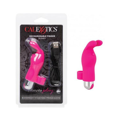 Intimate Play Rechargeable Finger Bunny Vibrator - Model FPB-5001 - For Women - Clitoral Stimulation - Pink - Adult Naughty Store