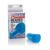 Basic Essentials Beaded Masturbator Blue - Ultimate Pleasure for Men and Women