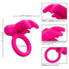 California Exotic Novelties Silicone Rechargeable Triple Clit Flicker Vibrating Cock Ring - Model TRC-3000 - For Enhanced Pleasure and Intense Orgasms - Pink