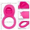 California Exotic Novelties Silicone Rechargeable Teasing Tongue Enhancer Pink Vibrating Cock Ring - Model TTE-2001 - For Men and Women - Intense Pleasure for Couples - Pink - Adult Naughty Store