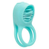 California Exotic Novelties Silicone Rechargeable French Kiss Enhancer Blue Vibrating Cock Ring - Adult Naughty Store