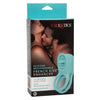 California Exotic Novelties Silicone Rechargeable French Kiss Enhancer Blue Vibrating Cock Ring - Adult Naughty Store