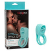 California Exotic Novelties Silicone Rechargeable French Kiss Enhancer Blue Vibrating Cock Ring - Adult Naughty Store