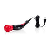 Introducing the SensaPleasure Miracle Massager - Model MM-200: The Ultimate Clitoral Stimulator in Luxurious Black and Red - Adult Naughty Store