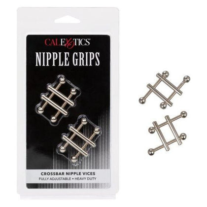 California Exotic Novelties Nipple Grips Crossbar Nipple Vices - Powerful Nipple Play Toy, Model NG-200, Unisex, Designed for Intense Pleasure, Silver - Adult Naughty Store