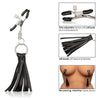 Cal Exotics Nipple Play Playful Tassels Nipple Clamps - Model NCP-001 - Unisex - Black - Enhance Sensual Pleasure and Experiment with Nipple Play! - Adult Naughty Store