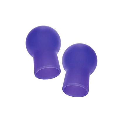 Introducing the PleasureZone Silicone Advanced Nipple Suckers - Model NS-200X - Purple - Unisex - Adult Naughty Store