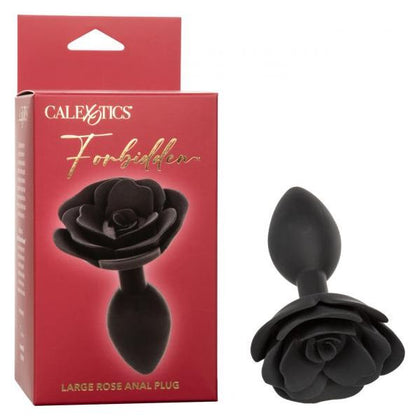 California Exotic Novelties Forbidden Large Rose Anal Plug - Black Silicone - SE-2653-15-3 - Unisex Anal Pleasure Toy