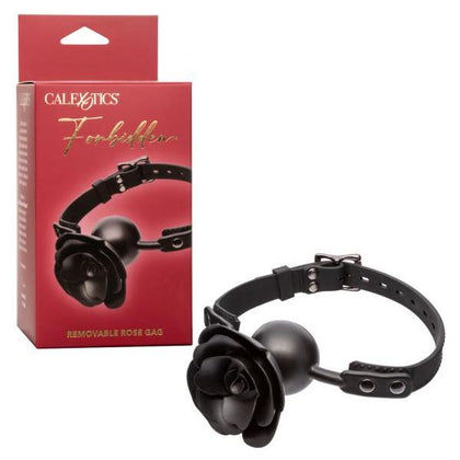 California Exotic Novelties Forbidden Removable Rose Gag - Sensual Silicone Ball Gag SE-2653-20-3 for All Genders - Intimate BDSM Pleasure Toy in Black