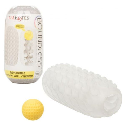 Boundless Reversible Squishy Ball Stroker SE-2699-90-1 for Men - Ultimate Pleasure for Solo Play - Clear/Yellow