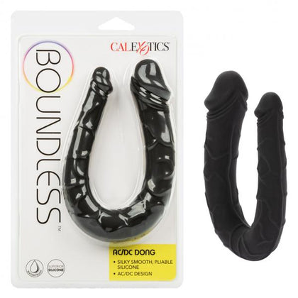 California Exotic Novelties Boundless AC/DC Silicone Double Dong SE-2700-58-2 - Black for Versatile G-Spot and Realistic Pleasures