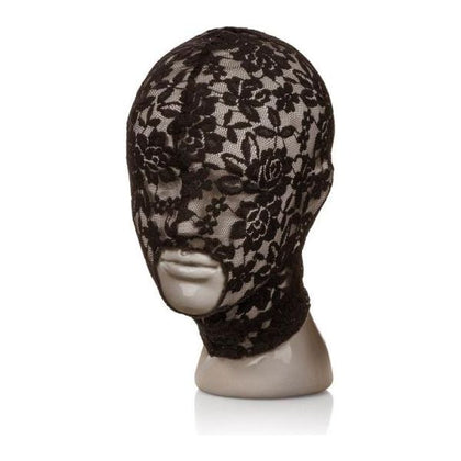 Cal Exotics Scandal Lace Hood Black O-S - Sensual Deprivation Lace Hood for Enhanced Pleasure - Adult Naughty Store