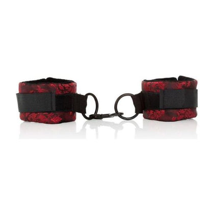 California Exotic Novelties Scandal Universal Cuffs Black-Red: Adjustable Wrist and Ankle Restraints for Sensual Exploration and Pleasure