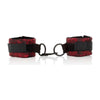 California Exotic Novelties Scandal Universal Cuffs Black-Red: Adjustable Wrist and Ankle Restraints for Sensual Exploration and Pleasure - Adult Naughty Store