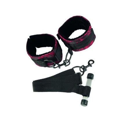 Scandal Over The Door Cuffs Black-Red - Luxurious Bondage Restraints for Sensual Surrender