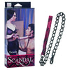 California Exotic Novelties Scandal Leash Black-Red: Heavy Duty Metal Chain with Designer Handle for Bondage Play