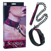 Scandal Collar With Leash Red Black O-S
