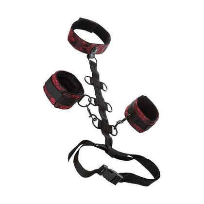 Scandal Collar Body Restraint: Luxurious Universal Cuffs and Adjustable Restraints for Sensual Bondage Play - Model XR-500, Unisex, Pleasure for Neck and Body, Black