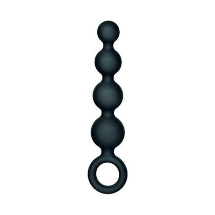 Coco Licious Silicone Booty Beads Black 4.5 Inch - Sensual Pleasure Enhancer for Women